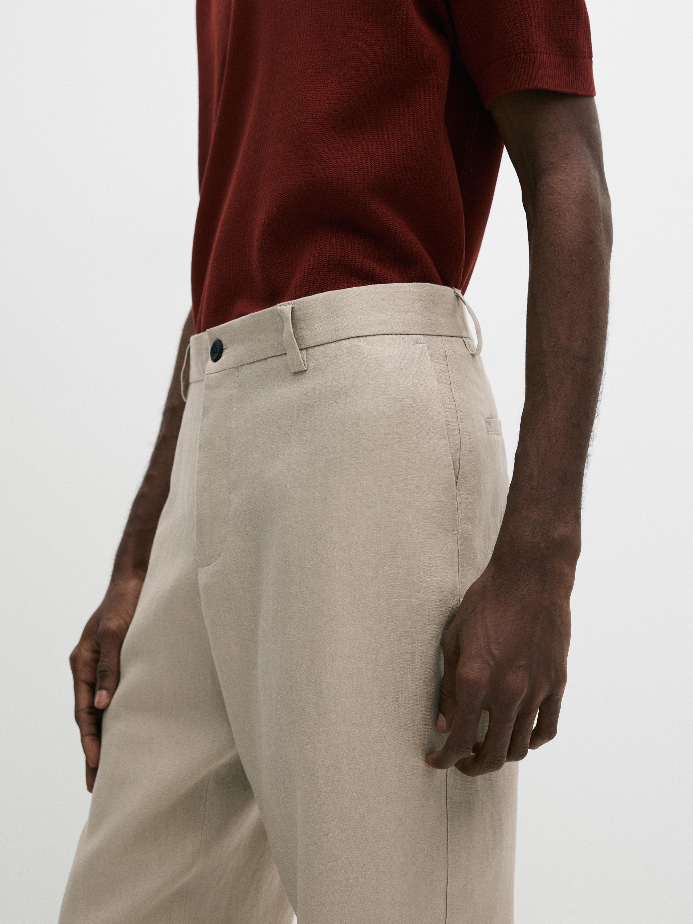 Linen suit trousers